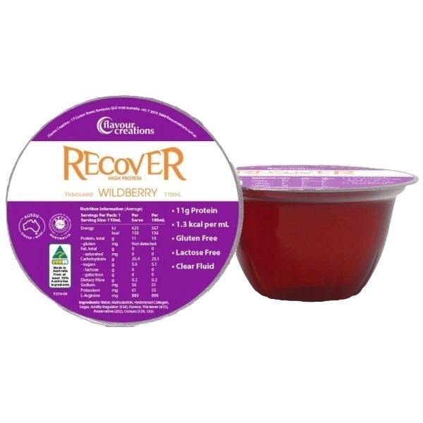 Recover Wildberry Flavoured 11g Protein Supplement 110mL - Recover product image for SEO optimization