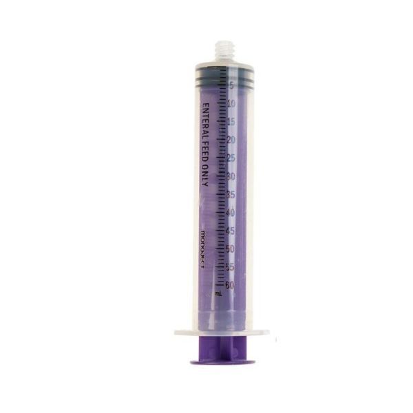 Monoject Enteral Feeding Syringe with ENFit Connector 60mL Bx30 - Monoject product image for SEO optimization