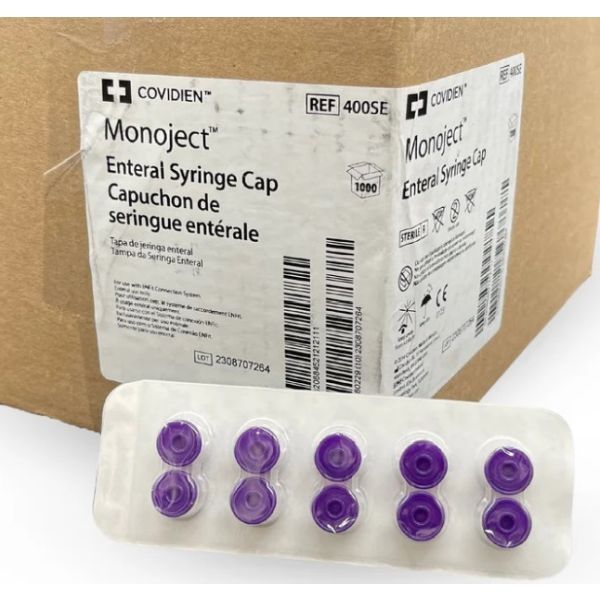 Monoject ENFit Syringe Tip Cap Sterile Tray 10 - Monoject product image for SEO optimization