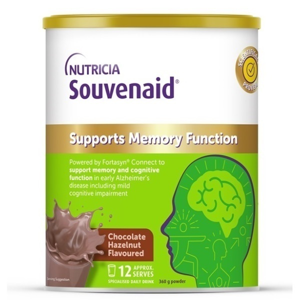 Souvenaid Powder Chocolate Hazelnut 350g Ctn 6 - Souvenaid product image for SEO optimization