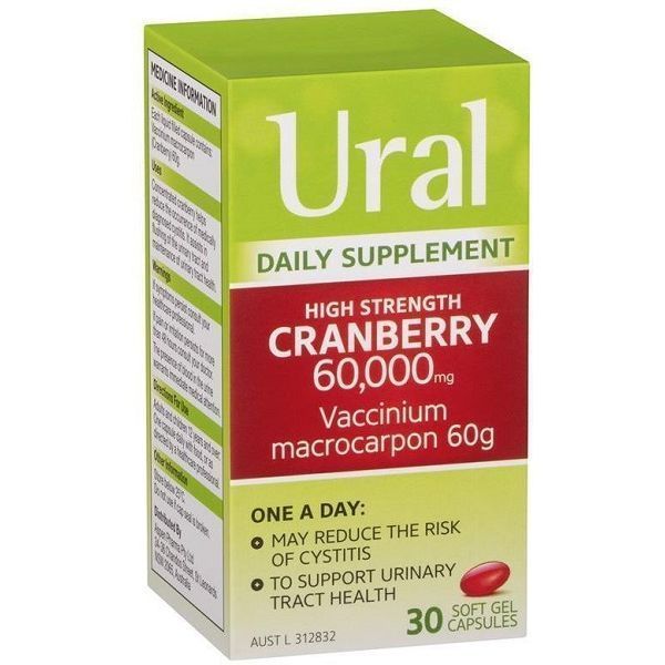Ural High Strength Cranberry 60 000mg Pk30 - Ural product image for SEO optimization