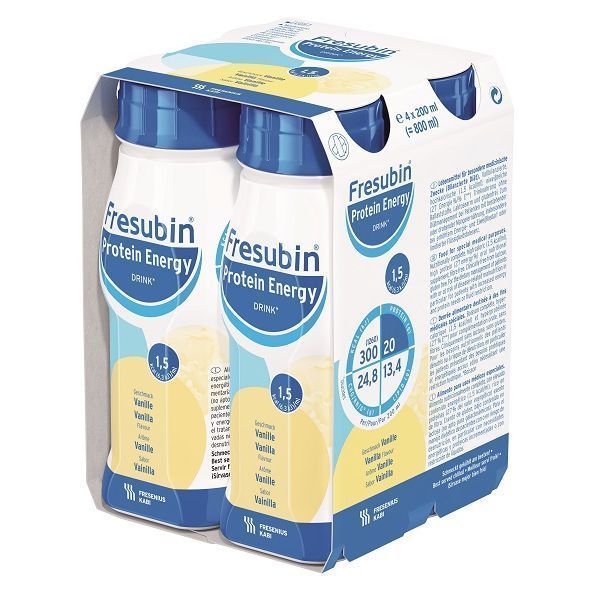 Fresubin Protein Energy Drink Vanilla 200mL Easybottle Pack 4 - Fresubin product image for SEO optimization