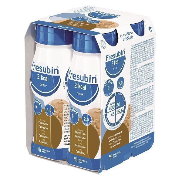 Fresubin 2kcal Drink Cappuccino 200mL Easybottle Pack 4 - Fresubin product image for SEO optimization