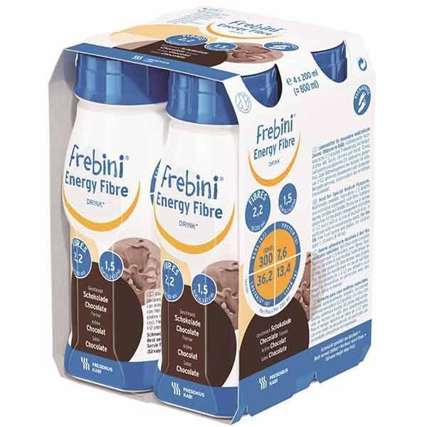 Frebini Energy Fibre Drink Chocolate 200mL Easybottle Pack 4 - Frebini product image for SEO optimization