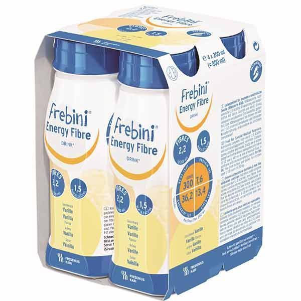 Frebini Energy Fibre Drink Vanilla 200mL Easybottle Pack 4 - Frebini product image for SEO optimization