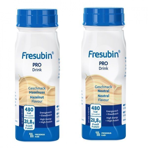 Fresubin PRO Drink Hazelnut 200ml EasyBottle Pack 4 - Fresubin product image for SEO optimization