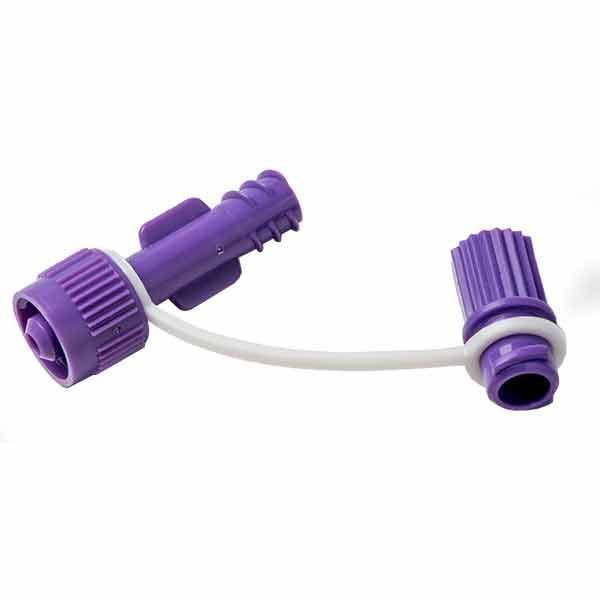 Medicina Purple Reverse Luer Tube To ENFit Syinge Adaptor - ENFit product image for SEO optimization