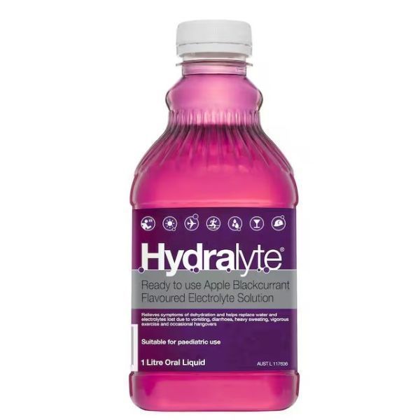 Hydralyte Solutions Apple and Blackcurrant 1L - Hydralyte product image for SEO optimization
