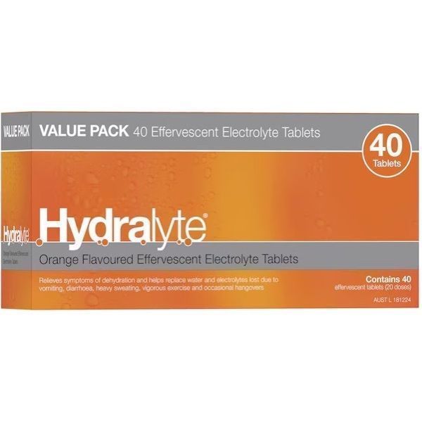 Hydralyte Effervescent Orange 40 tabs - Hydralyte product image for SEO optimization