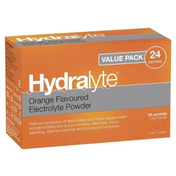 Hydralyte Orange Powder Sachets Box 24 - Hydralyte product image for SEO optimization