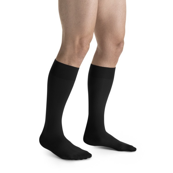 Jobst For Men Casual Knee High Large Black Socks 15-20mmHg