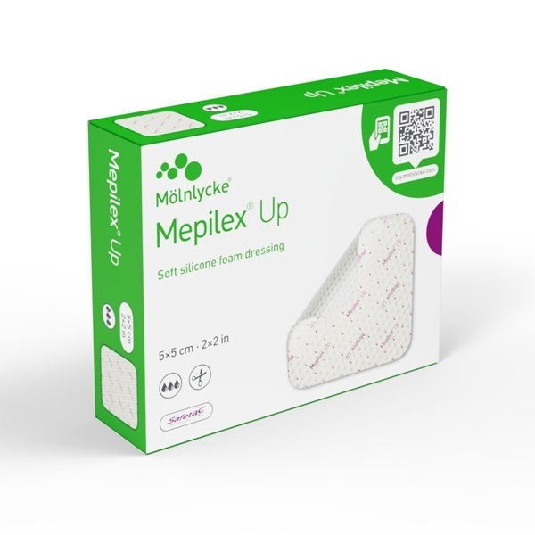 Mepilex Up 5cm x 5cm Soft Silicone Foam Dressing Sterile Box 5