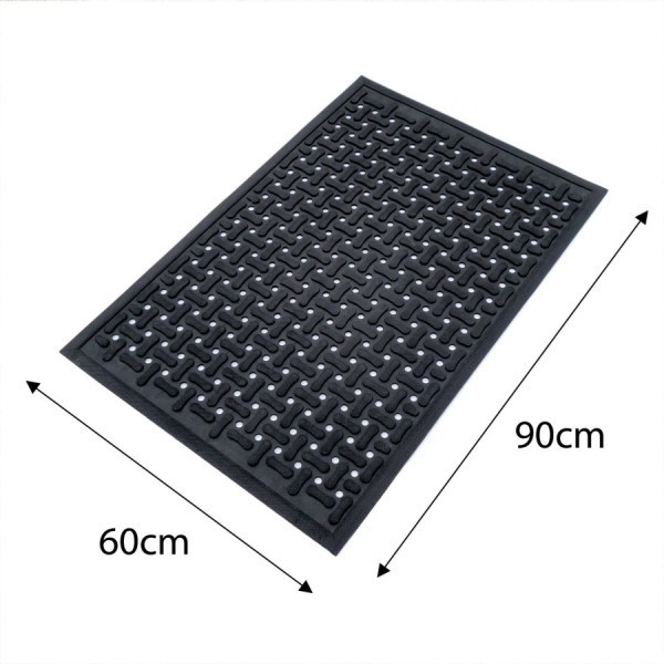 Conni Industrial Rubber Floor Mat Black 60 x 90cm - Image 3