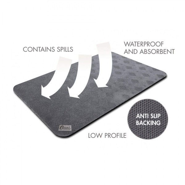 Conni Anti-Slip Floor Mat Mid Runner Grey 50cm x 115cm - Image 2