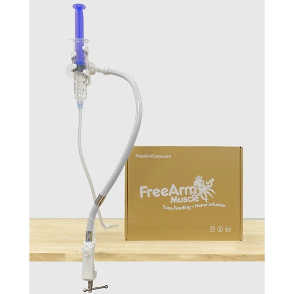 FreeArm Muscle White Tube Feeding and Infusion Holder