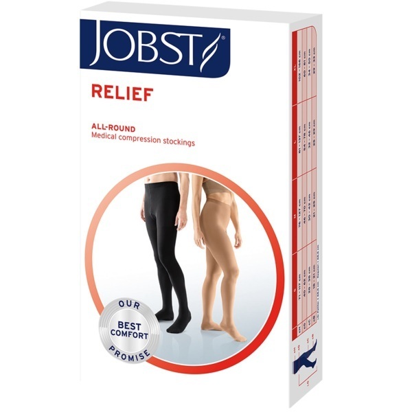 JOBST Relief Hosiery Waist High Open Toe Medium Beige 20-30mmHg - Image 3