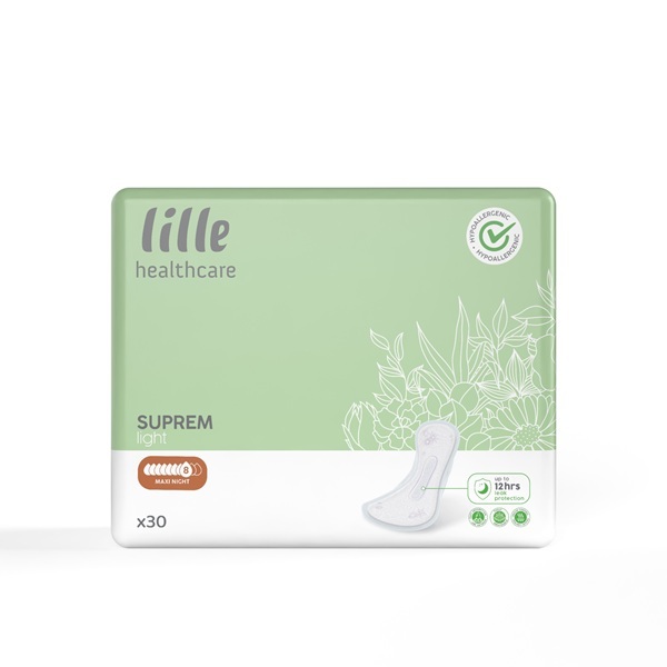 Image of Lille Suprem Pad Light Maxi Night Unisex 1034ml Pack 30 by Lille