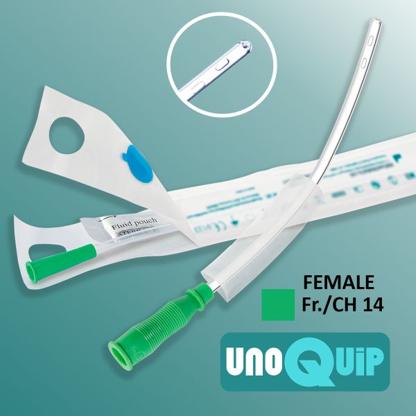 Convicath Hydrophilic Intermittent Catheter with Water Sachet Female 18cm CH14