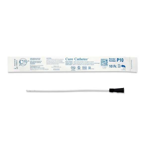 Cure Catheter Uncoated Straight Tip Paediatric FG10 Box 30