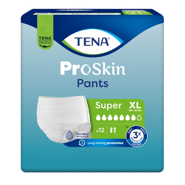 Tena Proskin II Pants Super Extra Large 120-160cm Pk12 by Tena in Pull_Ups Extra Large