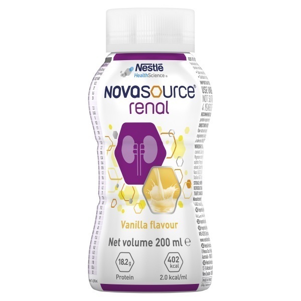 Novasource Renal Vanilla 200ml Bottle Pack 4 - Novasource product image for SEO optimization