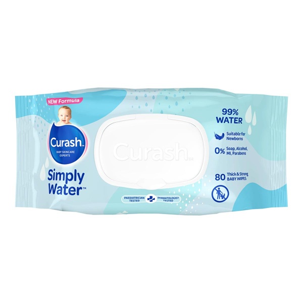 Curash Simply Water Wipes Pack 80 by Curash in Other Wipes