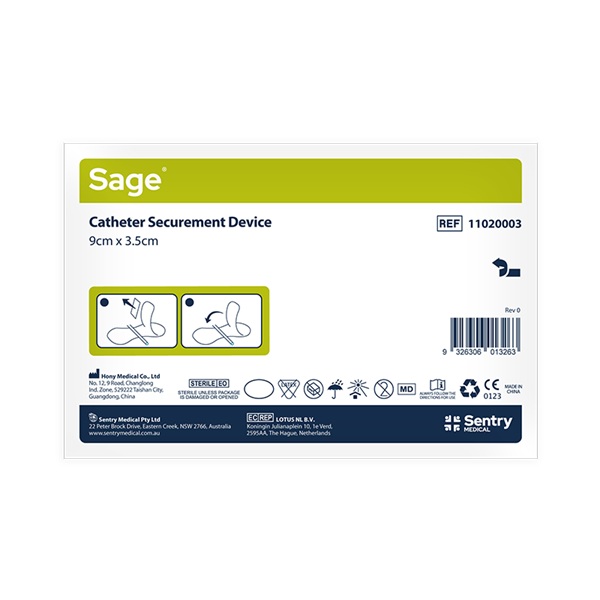 Sage Securement Device 9.0 x 3.5cm Sterile - Image 2