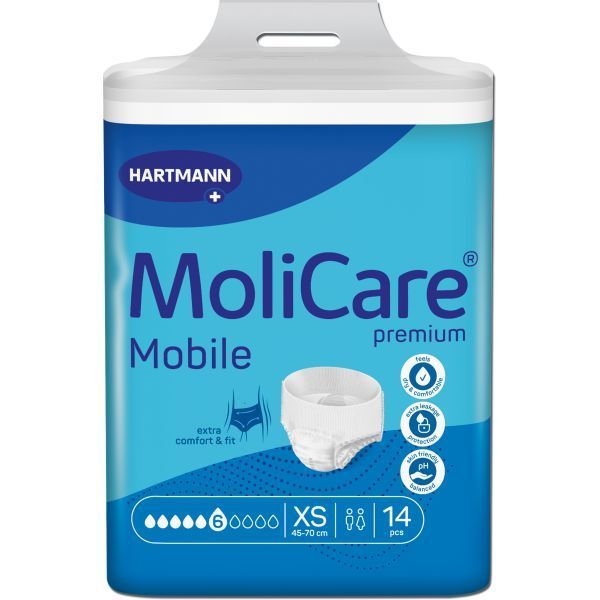 MoliCare Premium Mobile 6 Drops Extra Small 1361ml Pk14 by MoliCare in Pull_Ups Extra Small