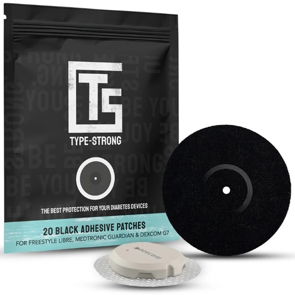 Dexcom G7 One+ Stelo Adhesive Patches Black Pack 20