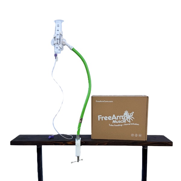 Image of FreeArm Muscle Green Tube Feeding and Infusion Holder by FreeArm