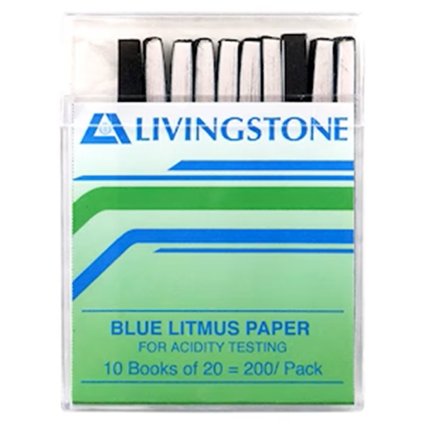 Livingstone Litmus Biodegradable Paper Blue for Acidity Testing Pack 200