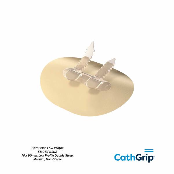 CathGrip Low Profile Double Strap Medium Non-Sterile with BioPlus Wipes