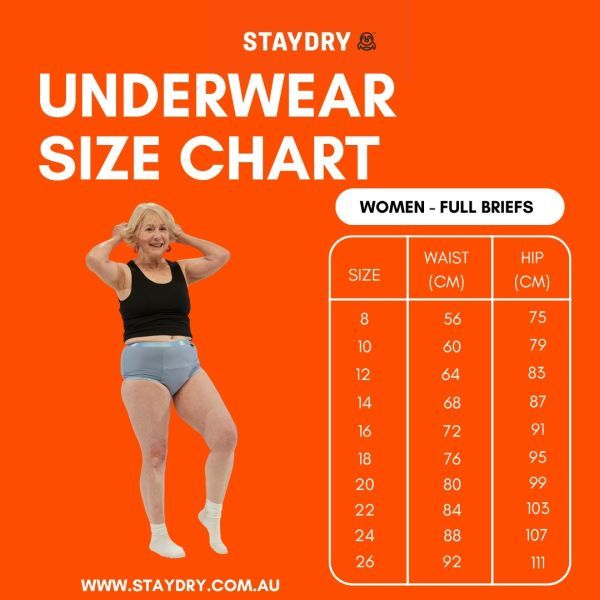 Staydry Ladies Full Brief Blue 250ml Size 10/S - Image 3