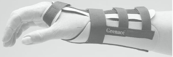 image of a hand with brace on it
