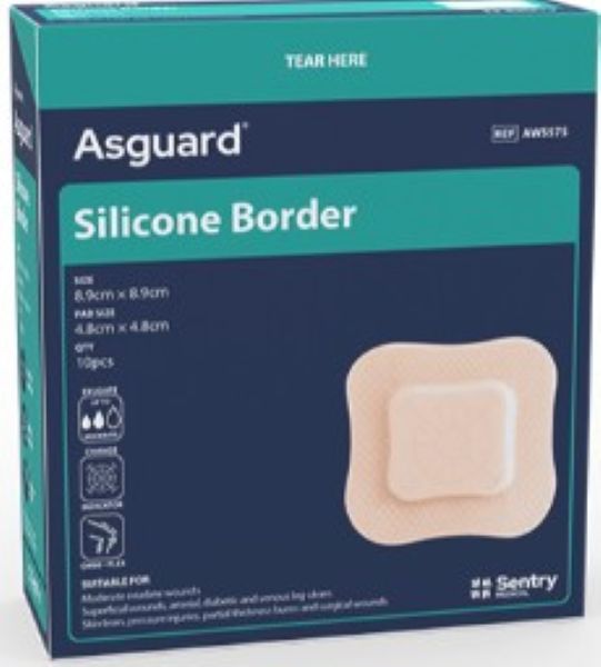 Pack of square dressings