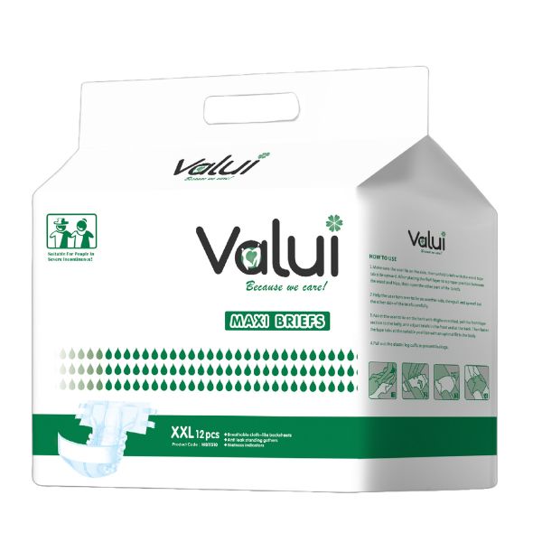 Valui Maxi Briefs XX-Large 160-240cm 4700ml Pack 12