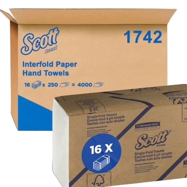 Scott Papertowel Interfold 26.6x23.6cm Pack 250