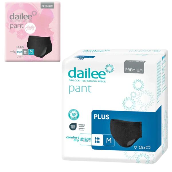 Dailee Pants Plus Black Large 110-140cm 1700ml Pack 15 - Image 3
