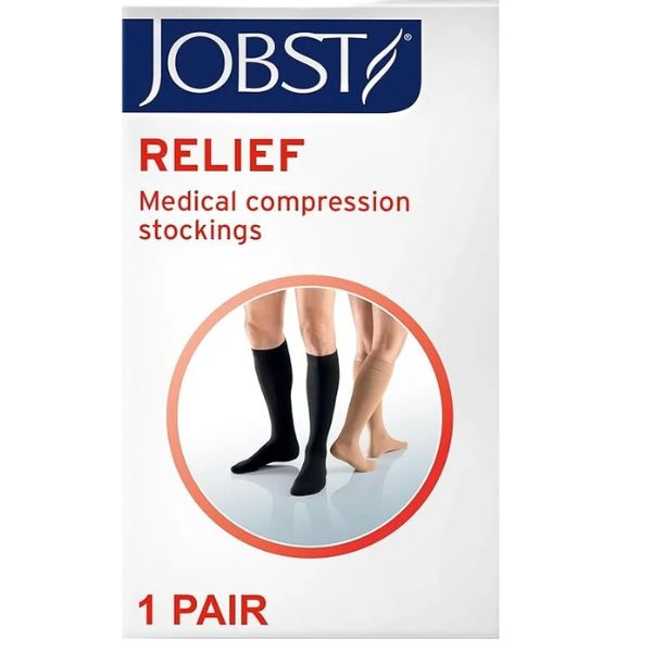 Jobst Relief Knee High Closed Toe Beige Medium 30-40mmHg product image for SEO and accessibility