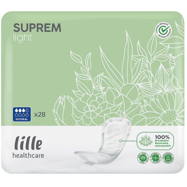 Lille Suprem Light Normal 135x270mm 350ml Pk28 by Lille in Light Pads