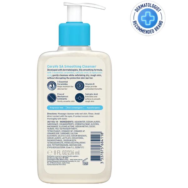 CeraVe SA Smoothing Cleanser 236ml - Image 2