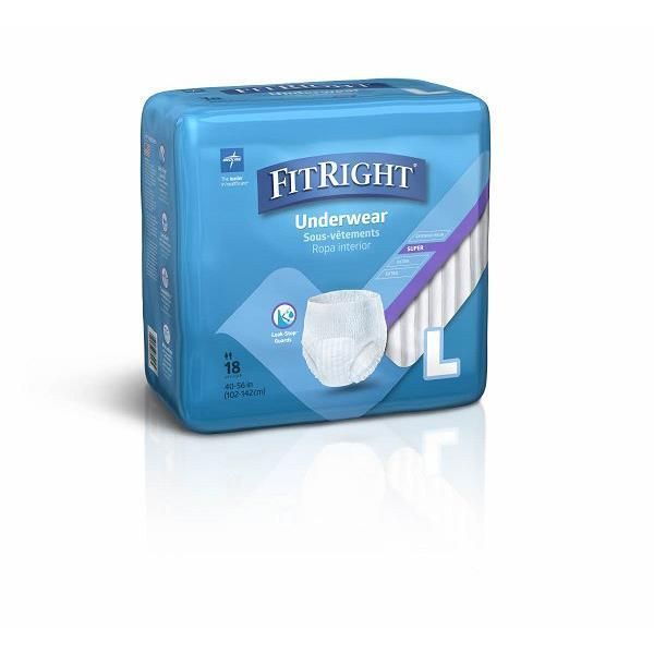 FitRight Protection Plus Super Underwear Large 102-142cm Pk 18 by Protection Plus in Pull_Ups Large