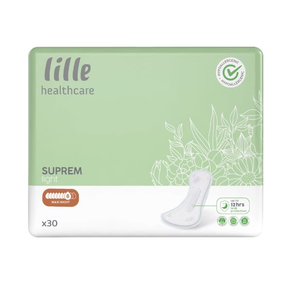 Image of Lille Suprem Pad Light Maxi Night Unisex 1034ml Pack 30 by Lille
