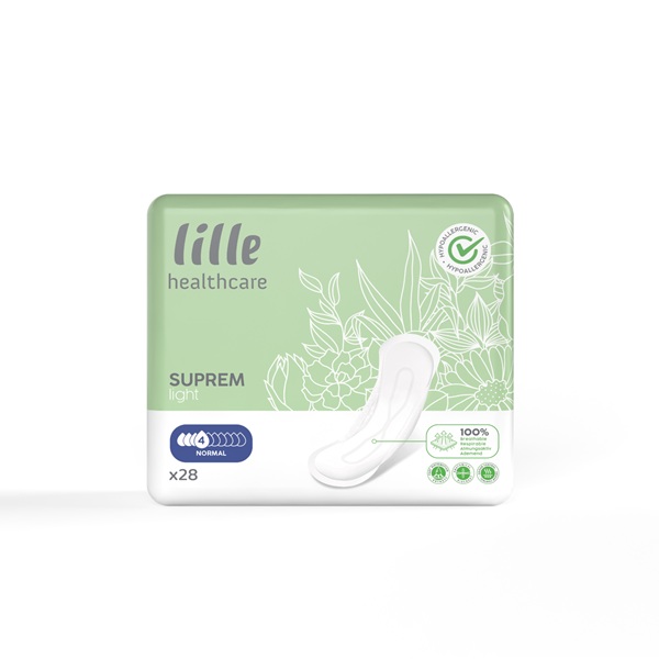 Lille Suprem Light Normal 4 Drops 270mm Length 385ml Pk28 by Lille in Light Pads