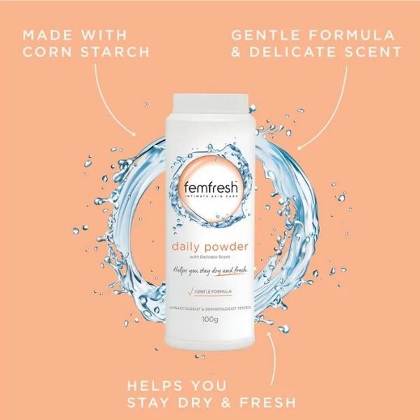 FemFresh Talc Free Powder 100gm - Image 2