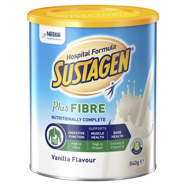 Sustagen Powder Hospital Formula Plus Fibre Vanilla 840g - Sustagen product image for SEO optimization
